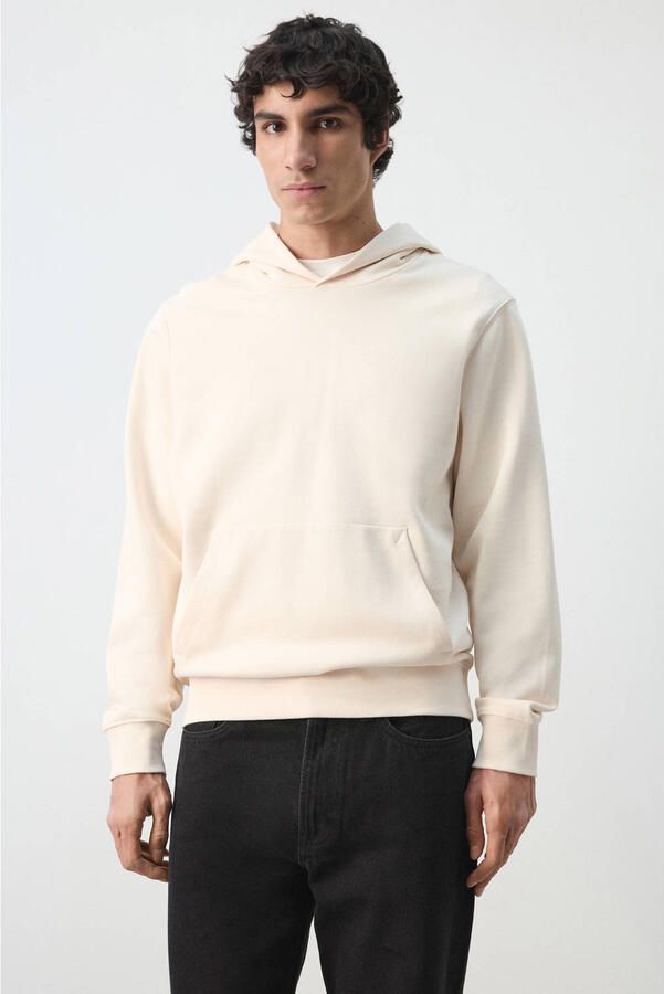 Mango Man hoodie ecru