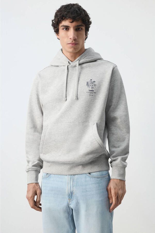 Mango Man hoodie grijs