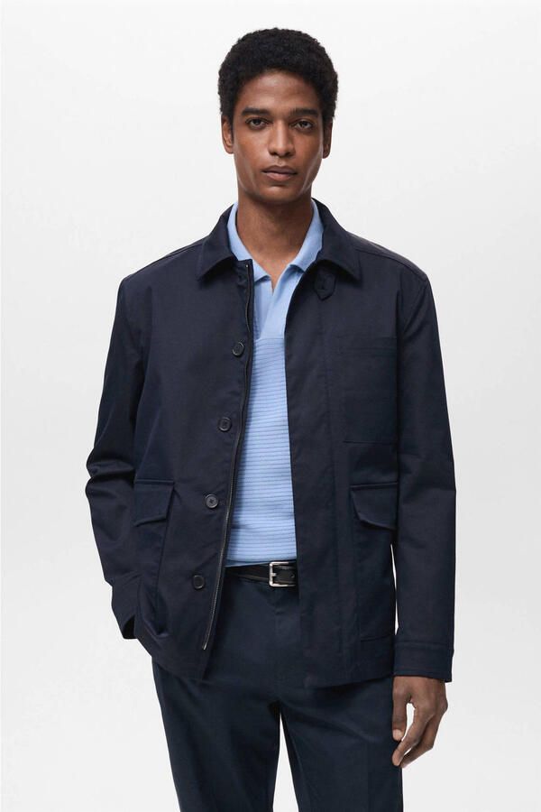 Mango Man jack donkerblauw