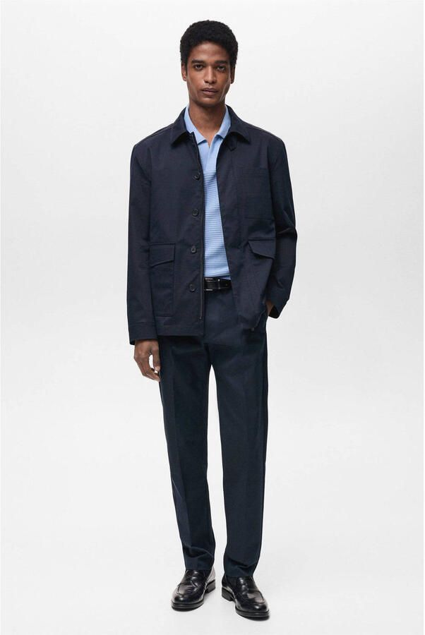 Mango Man jack donkerblauw - Foto 3