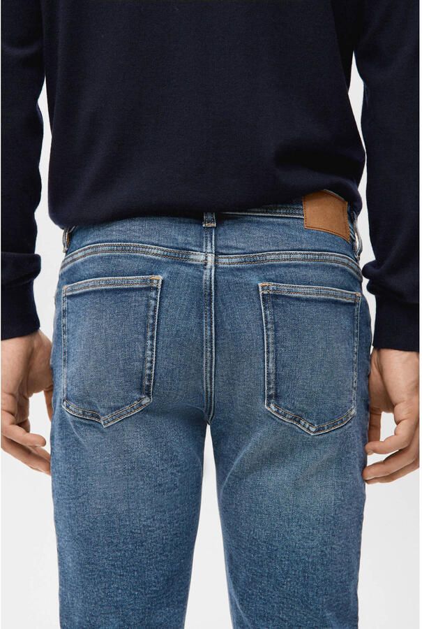 Mango Man Jan slim fit jeans changeant blauw - Foto 2