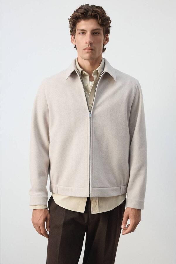 Mango Man jas lichtbeige