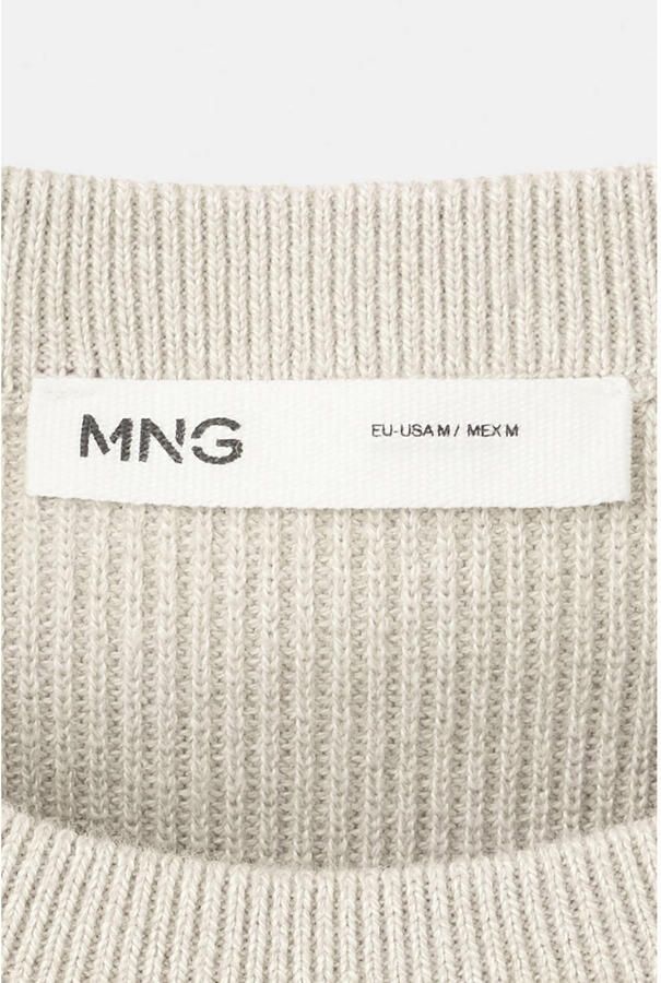 Mango Man katoenen regular fit gebreide trui lichtbeige - Foto 2