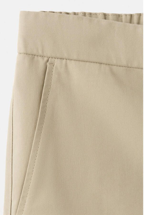 Mango Man katoenen relaxed short lichtbeige - Foto 3