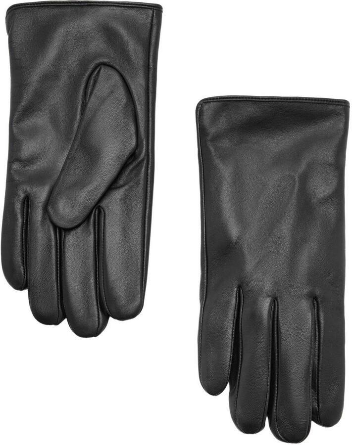 Mango Man leren handschoenen zwart