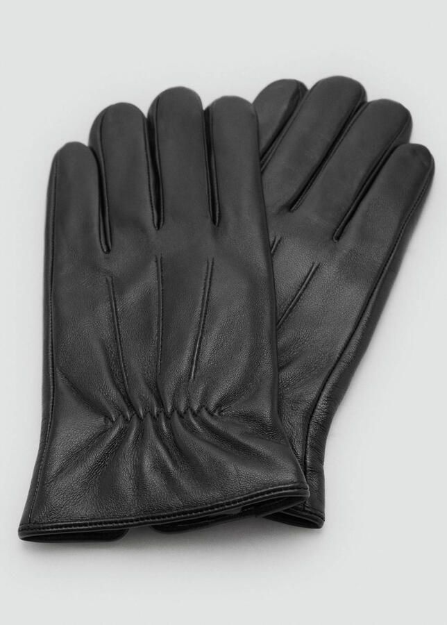 Mango Man leren handschoenen zwart - Foto 2