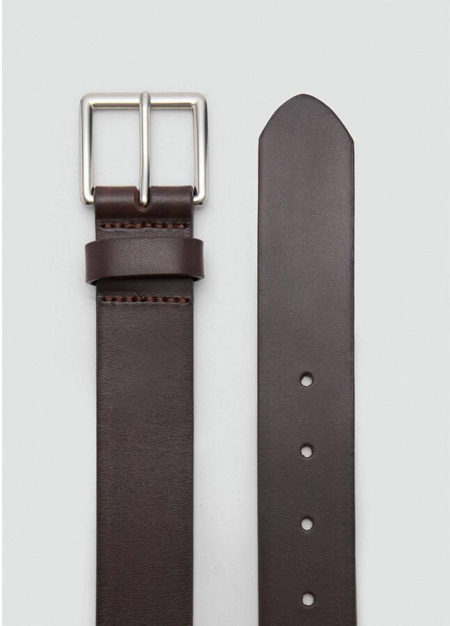 Mango Man leren riem bruin - Foto 3