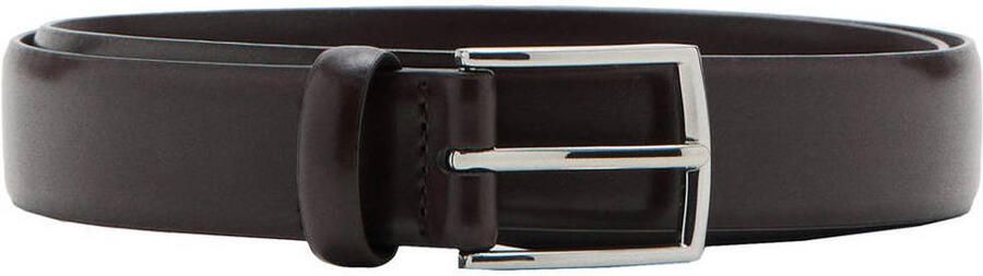 Mango Man leren riem donkerbruin