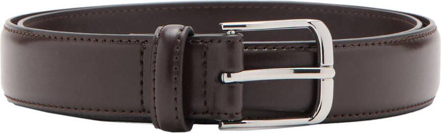 Mango Man leren riem donkerbruin
