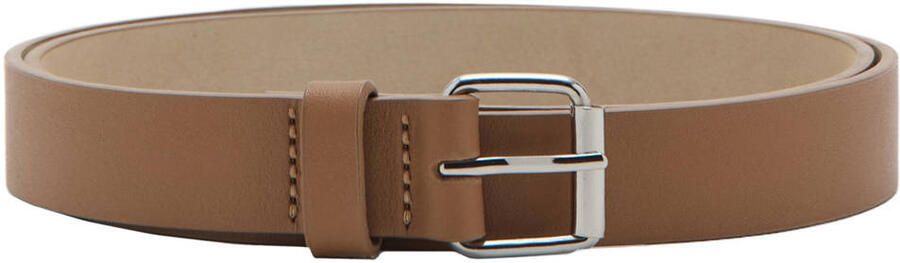 Mango Man leren riem lichtbruin