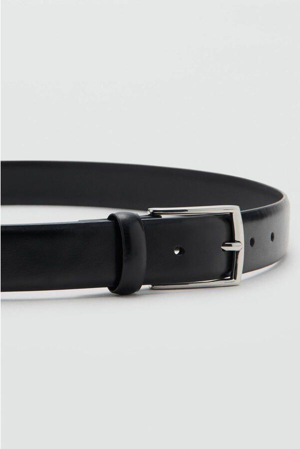 Mango Man leren riem zwart - Foto 2