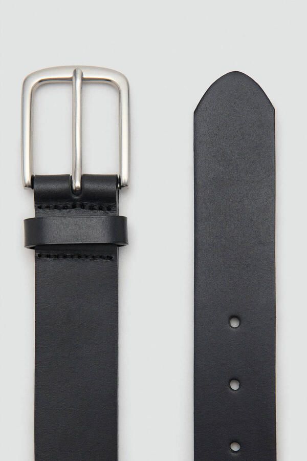 Mango Man leren riem zwart - Foto 3