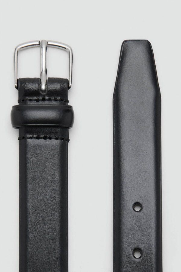 Mango Man leren riem zwart - Foto 3
