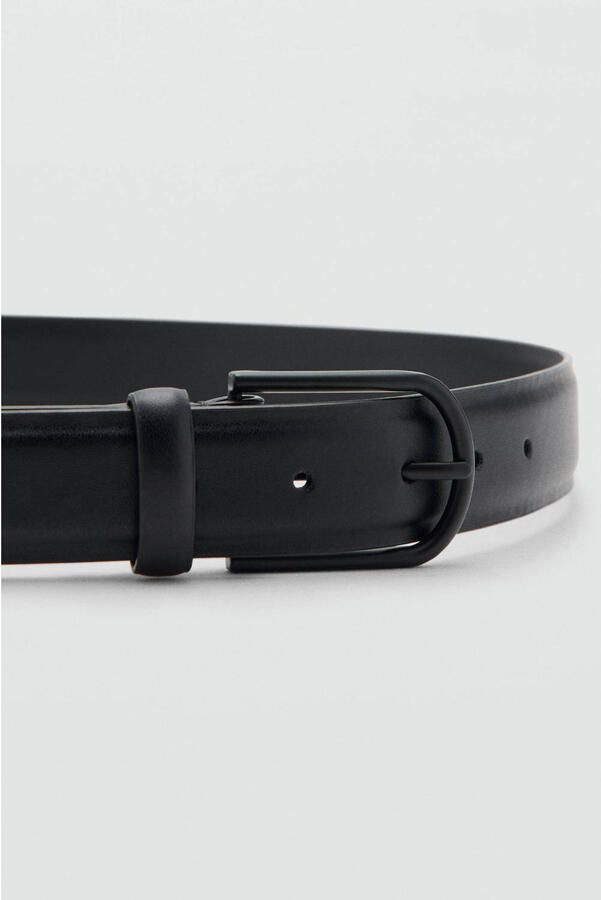 Mango Man leren riem zwart - Foto 2