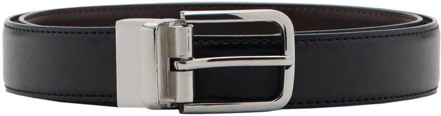 Mango Man leren riem zwart