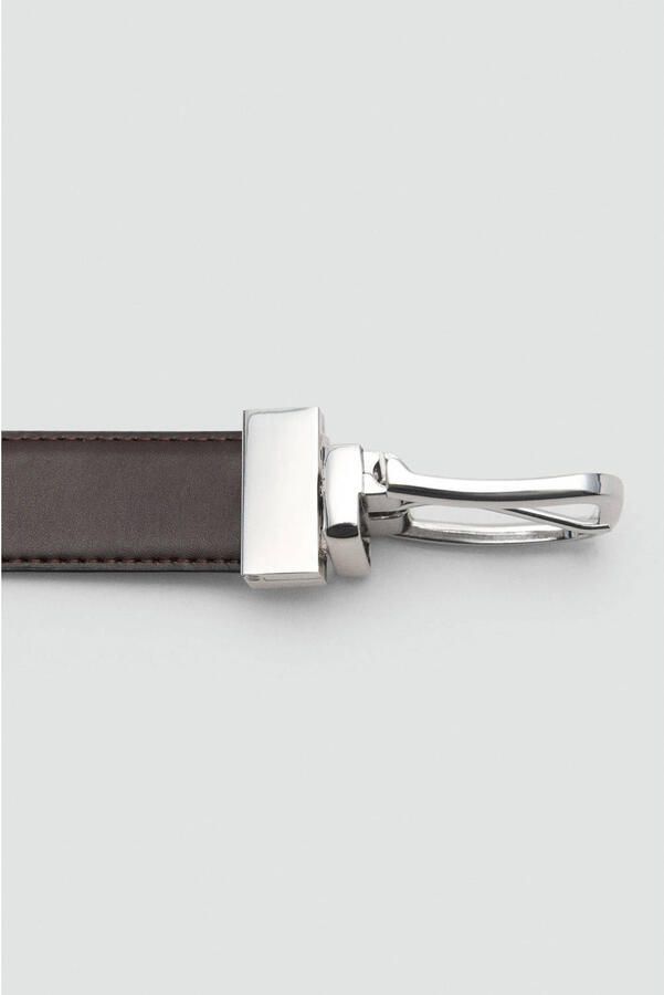 Mango Man leren riem zwart - Foto 2