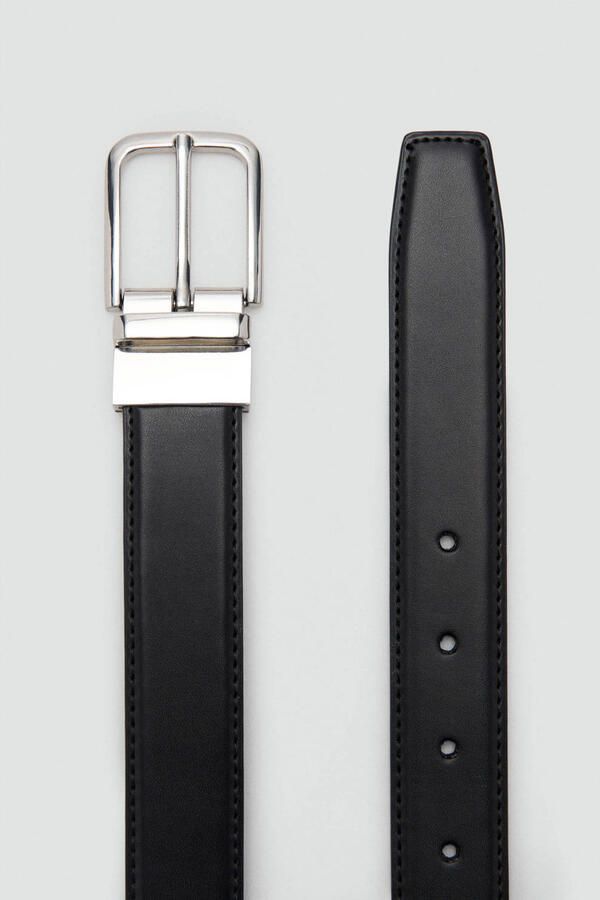 Mango Man leren riem zwart - Foto 3