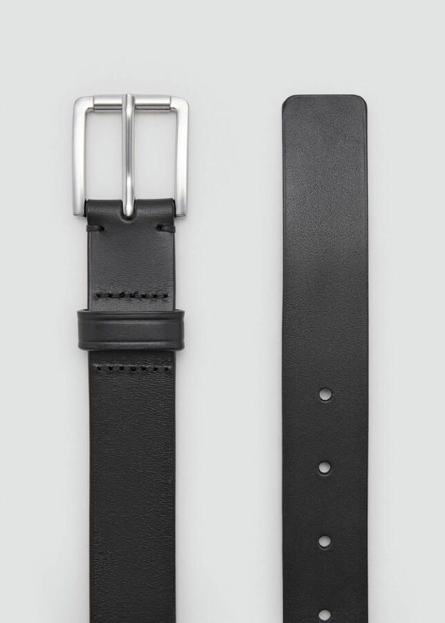 Mango Man leren riem zwart - Foto 2