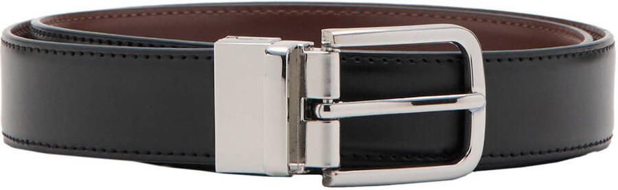 Mango Man leren riem zwart