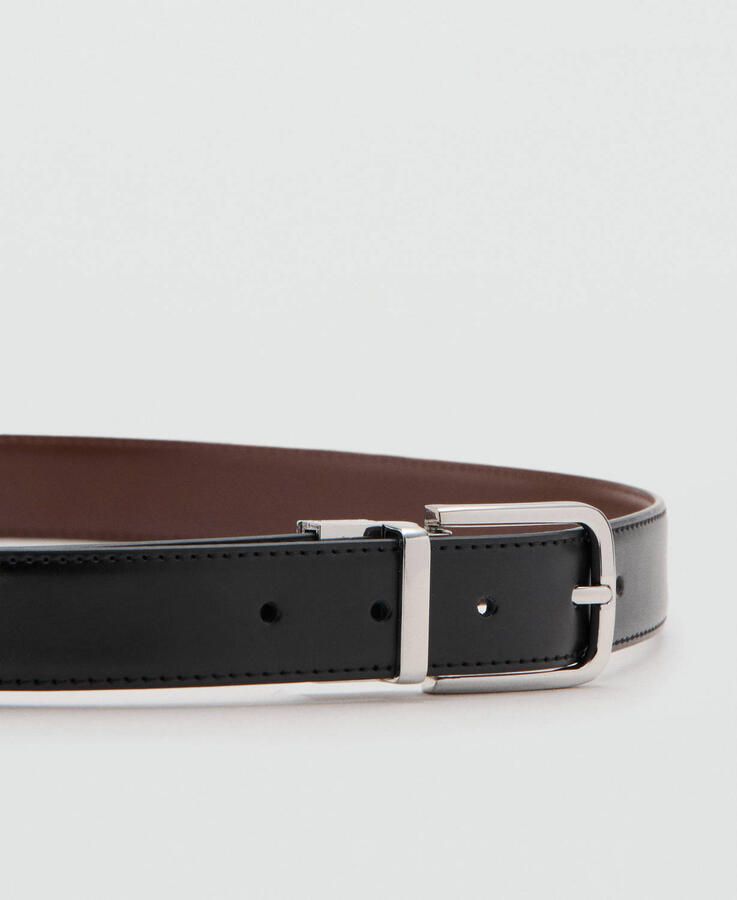 Mango Man leren riem zwart - Foto 2