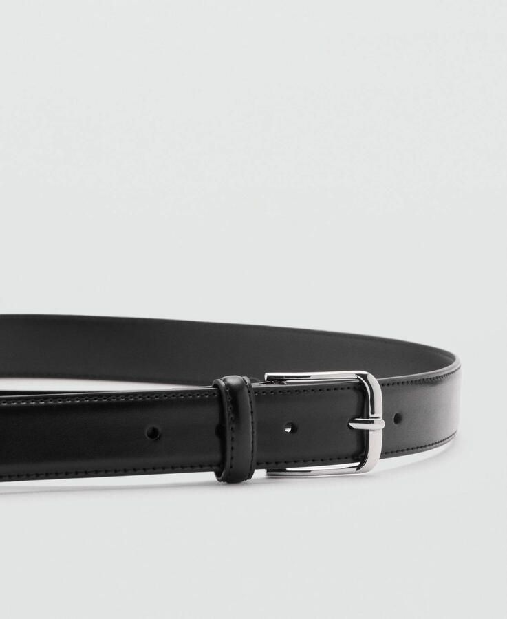 Mango Man leren riem zwart - Foto 2