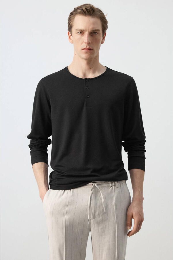 Mango Man longsleeve zwart