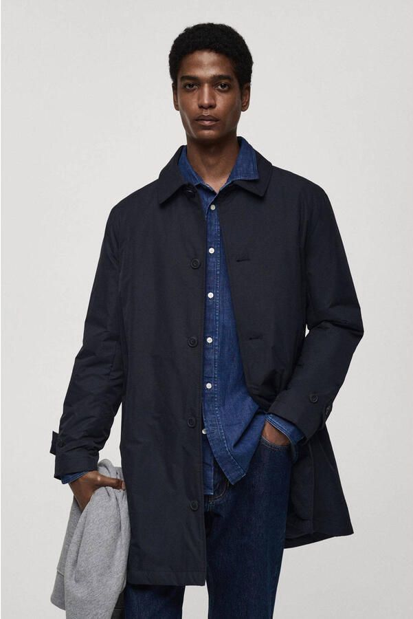 Mango Man manteljas donkerblauw - Foto 3