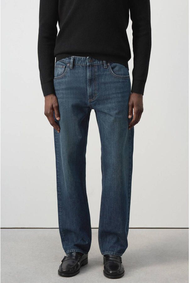 Mango Man Moby relaxed fit jeans changeant blauw