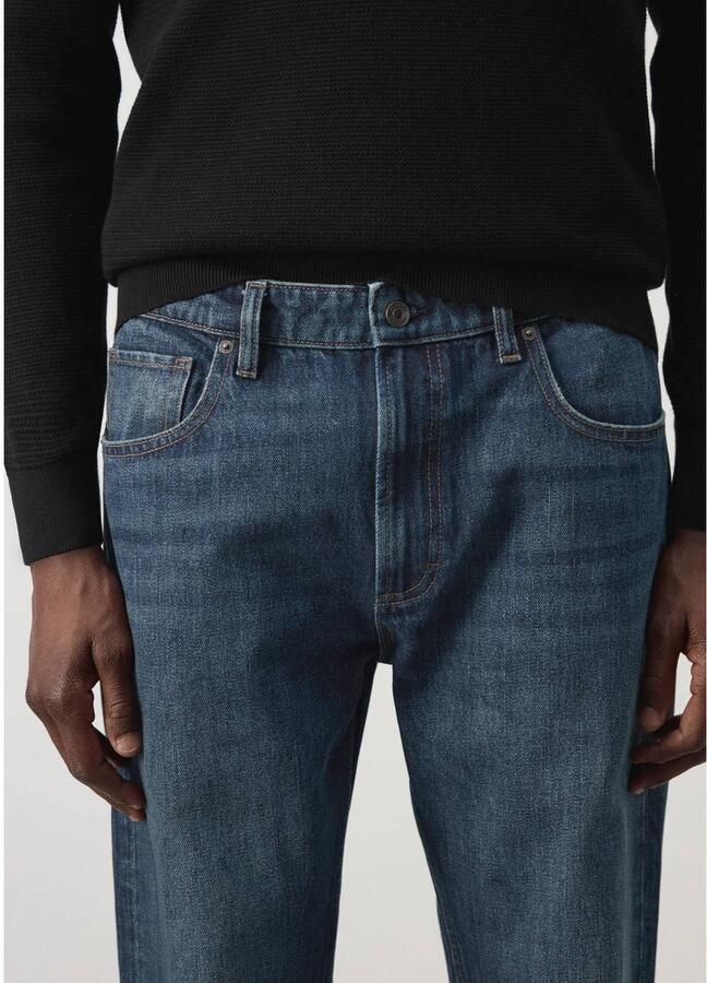 Mango Man Moby relaxed fit jeans changeant blauw - Foto 2