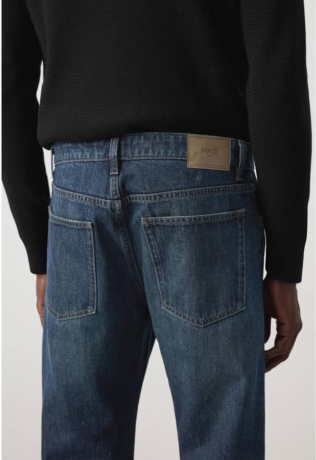 Mango Man Moby relaxed fit jeans changeant blauw - Foto 3
