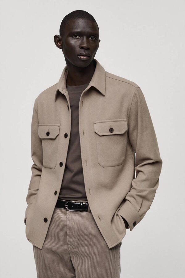 Mango Man overshirt beige - Foto 1