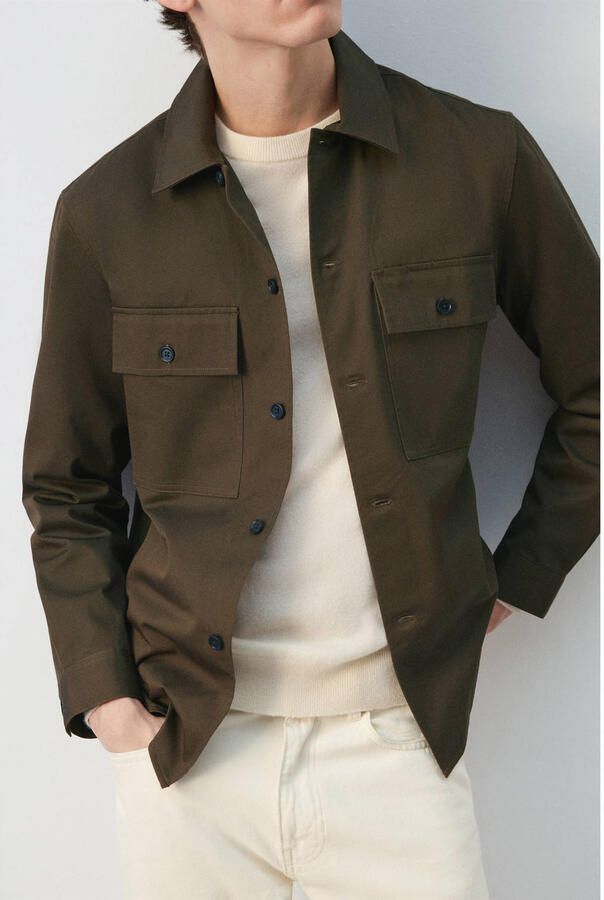 Mango Man overshirt bruin - Foto 3