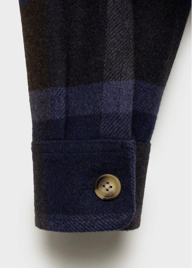 Mango Man overshirt donkerblauw - Foto 1