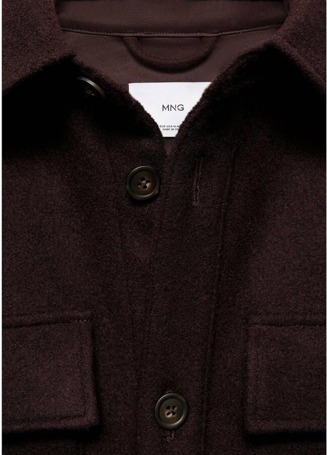 Mango Man overshirt donkerrood - Foto 2