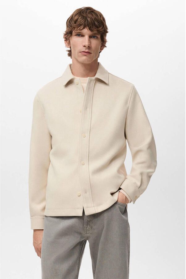 Mango Man overshirt ecru