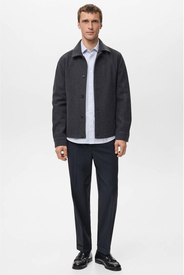Mango Man overshirt grijs - Foto 2