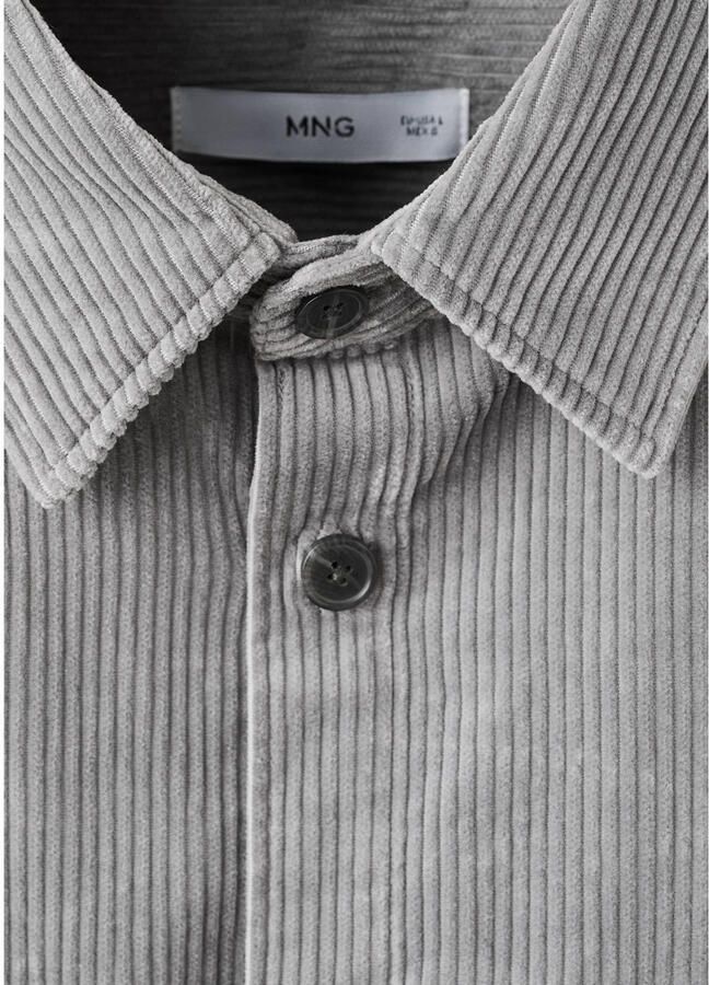 Mango Man overshirt grijs - Foto 3