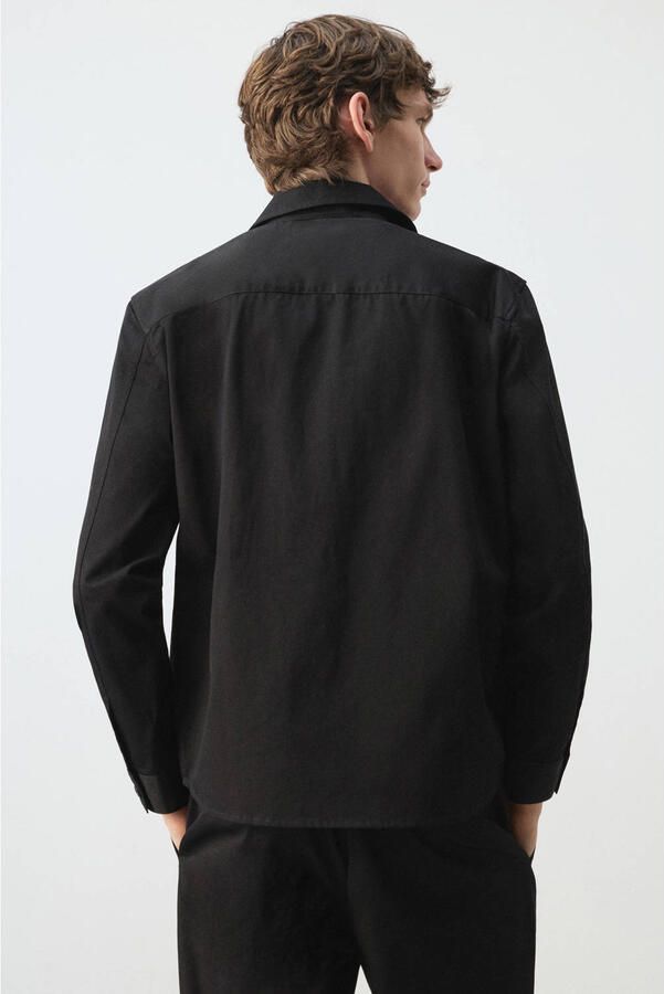 Mango Man overshirt zwart - Foto 3