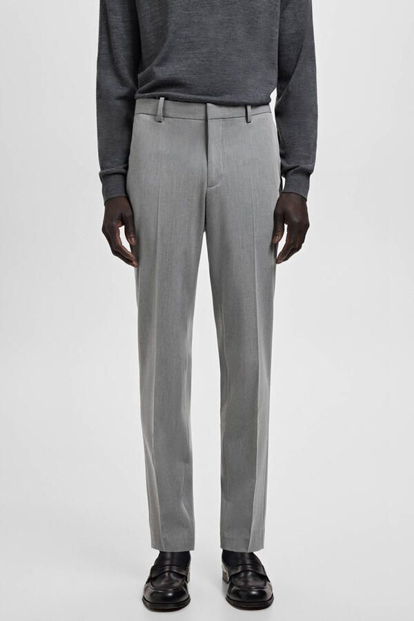 Mango Man Paris super slim pantalon grijs