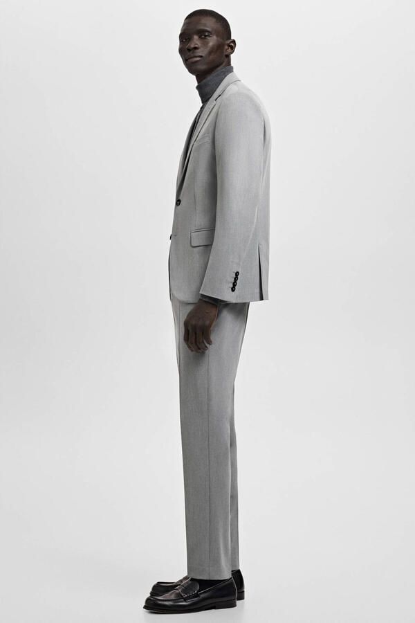 Mango Man Paris super slim pantalon grijs - Foto 3