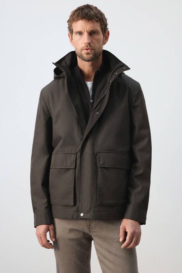 Mango Man parka bruin