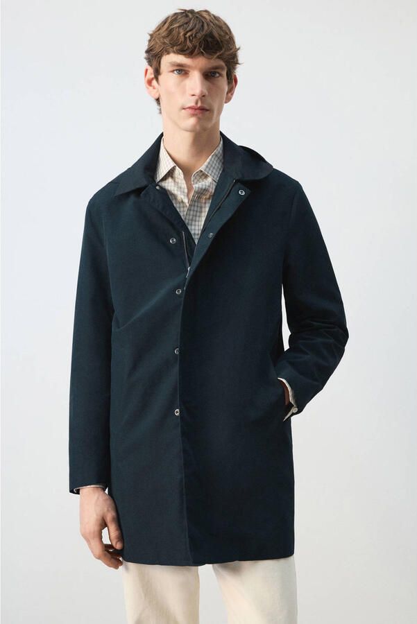 Mango Man parka donkerblauw - Foto 3