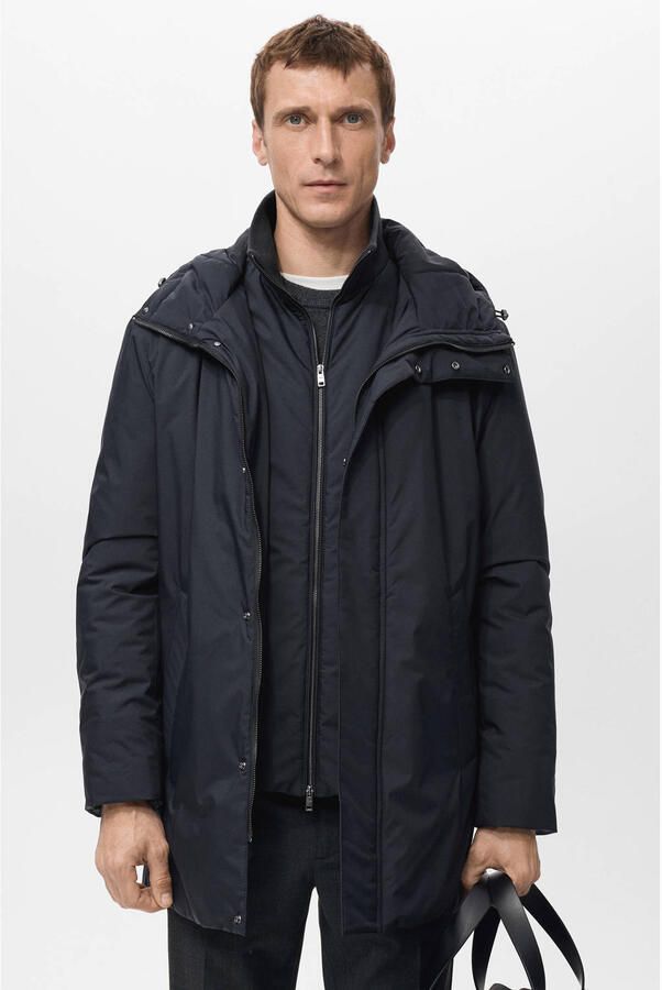 Mango Man parka donkerblauw