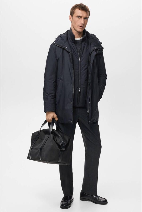 Mango Man parka donkerblauw - Foto 2