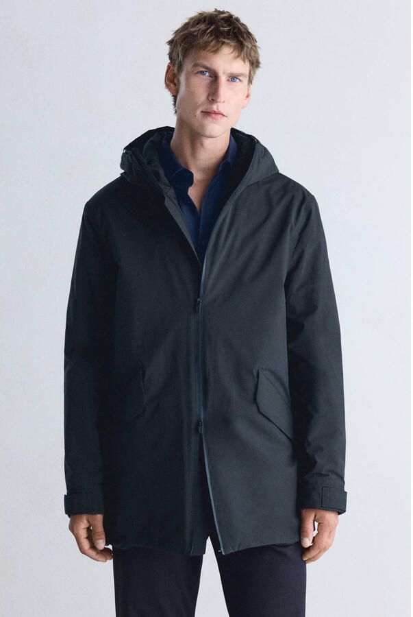 Mango Man parka donkerblauw - Foto 3