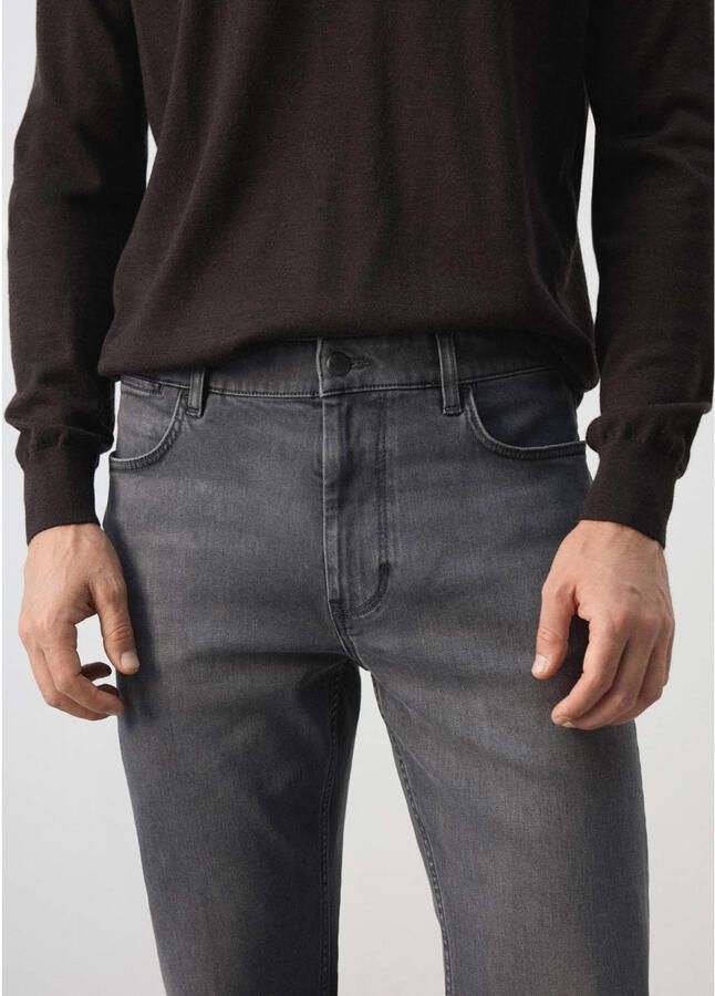 Mango Man Patrick slim fit jeans changeant grijs - Foto 2