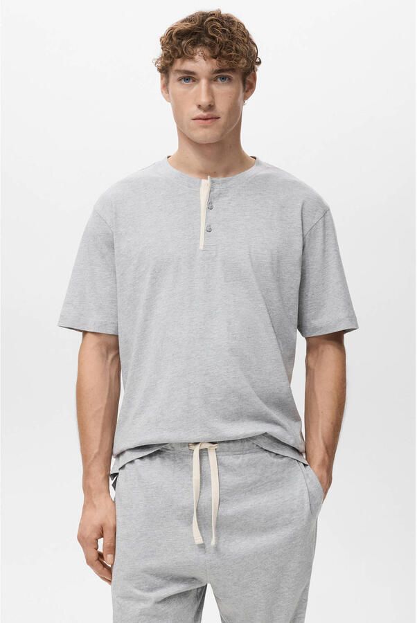 Mango Man pyjama grijs