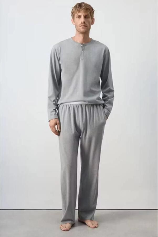 Mango Man pyjamaset grijs - Foto 2