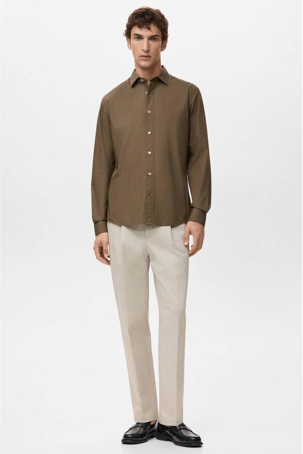 Mango Man Regular casual overhemd bruin - Foto 2