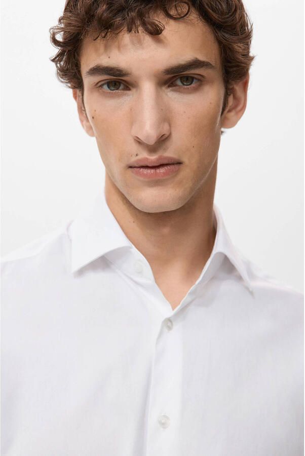 Mango Man Regular casual overhemd wit - Foto 3
